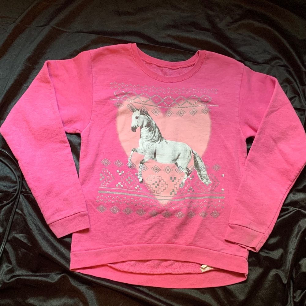 Girls Hanes horse sweat shirt